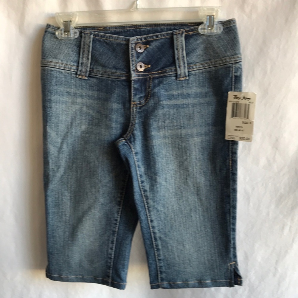 Paris Blues Bermuda length blue jean shorts, size 3